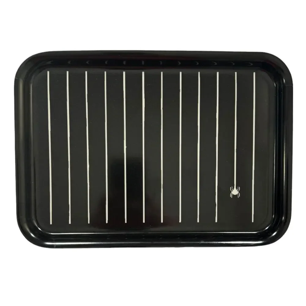 IKEA Kustfyr Halloween Rectangle Spider Web Serving Platter NWT 005.926.48